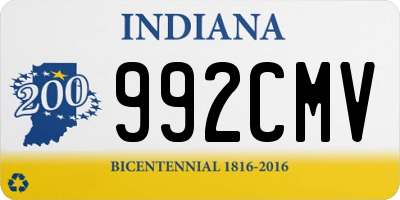 IN license plate 992CMV