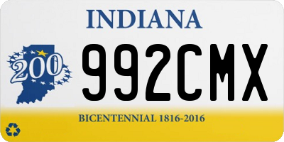 IN license plate 992CMX