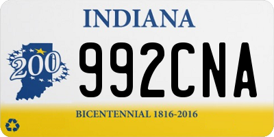 IN license plate 992CNA