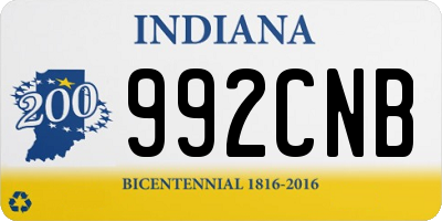 IN license plate 992CNB