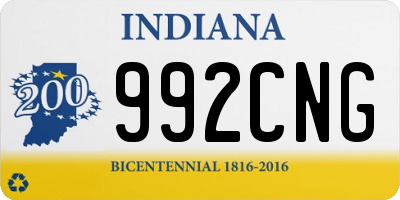 IN license plate 992CNG