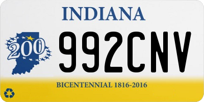 IN license plate 992CNV