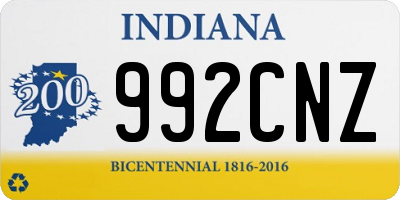 IN license plate 992CNZ