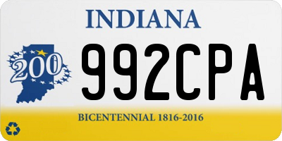 IN license plate 992CPA