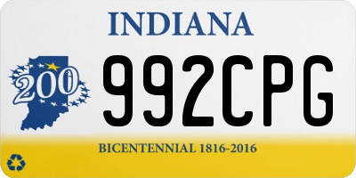 IN license plate 992CPG