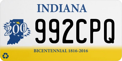 IN license plate 992CPQ