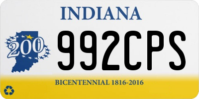 IN license plate 992CPS