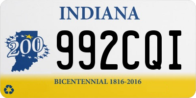 IN license plate 992CQI