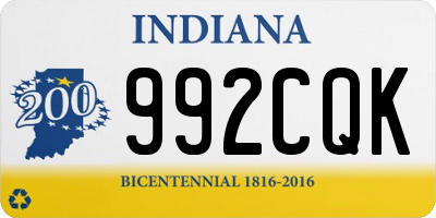 IN license plate 992CQK