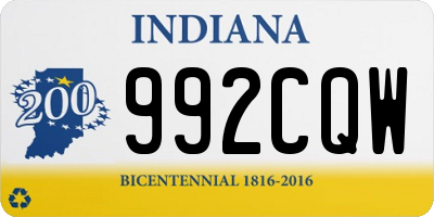 IN license plate 992CQW