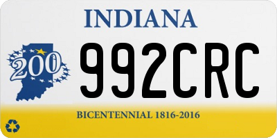 IN license plate 992CRC