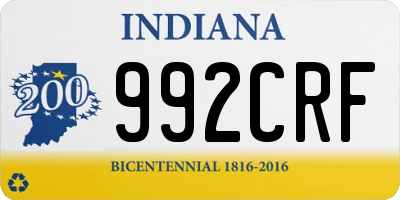 IN license plate 992CRF