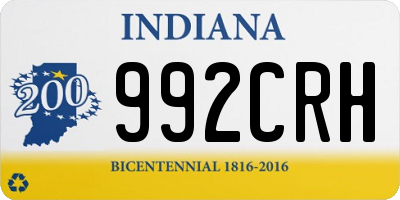 IN license plate 992CRH