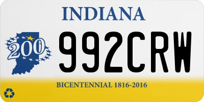 IN license plate 992CRW