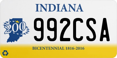 IN license plate 992CSA