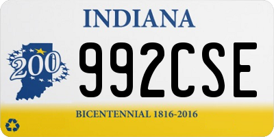 IN license plate 992CSE