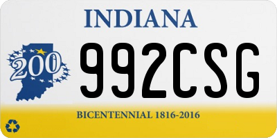 IN license plate 992CSG