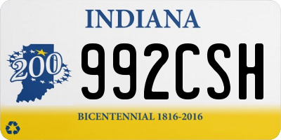 IN license plate 992CSH