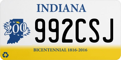 IN license plate 992CSJ