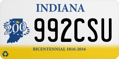 IN license plate 992CSU