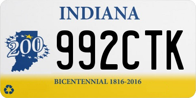 IN license plate 992CTK