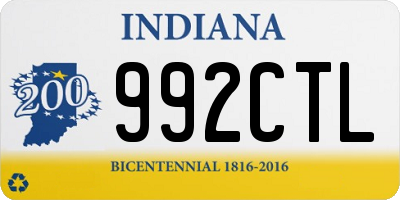 IN license plate 992CTL