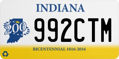 IN license plate 992CTM