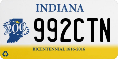 IN license plate 992CTN