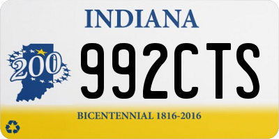 IN license plate 992CTS