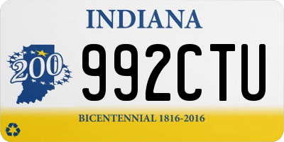 IN license plate 992CTU