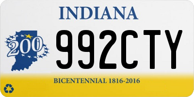 IN license plate 992CTY