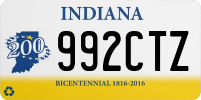 IN license plate 992CTZ