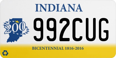 IN license plate 992CUG