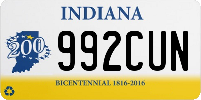 IN license plate 992CUN