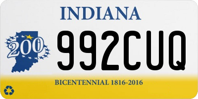 IN license plate 992CUQ