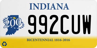 IN license plate 992CUW