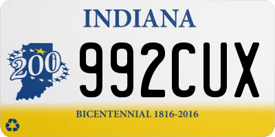 IN license plate 992CUX