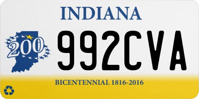 IN license plate 992CVA