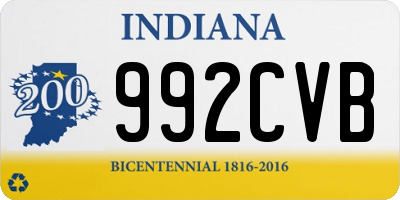 IN license plate 992CVB