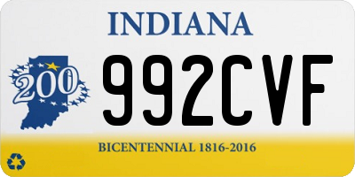 IN license plate 992CVF