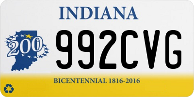 IN license plate 992CVG