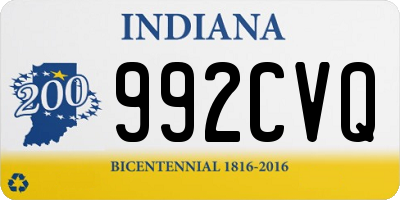 IN license plate 992CVQ