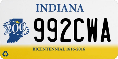 IN license plate 992CWA