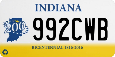 IN license plate 992CWB