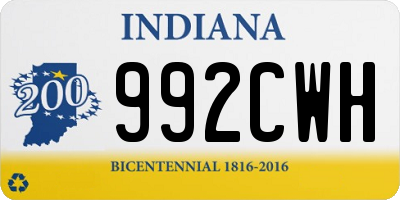 IN license plate 992CWH