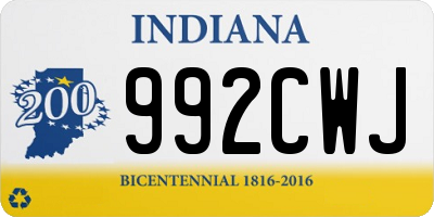 IN license plate 992CWJ