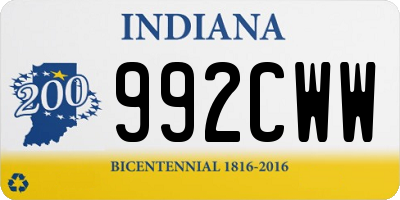 IN license plate 992CWW