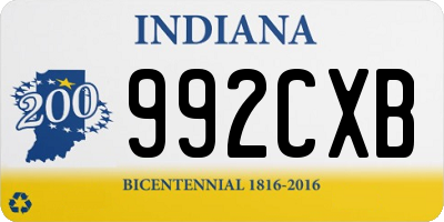 IN license plate 992CXB
