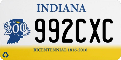 IN license plate 992CXC