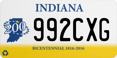 IN license plate 992CXG